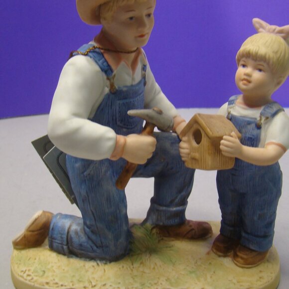 VTG Home Interiors Homco Denim Days Debbie's Dad Figurine with Tag #1515 - Picture 16 of 16